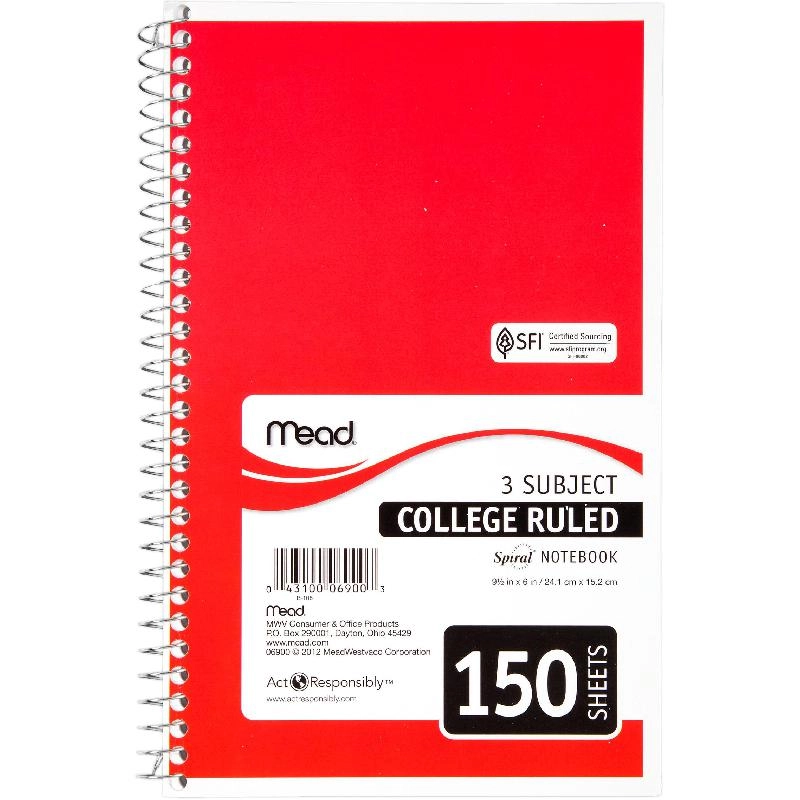 Notebook 8 X 10.5 in Spiral - Lined 70 Sheets