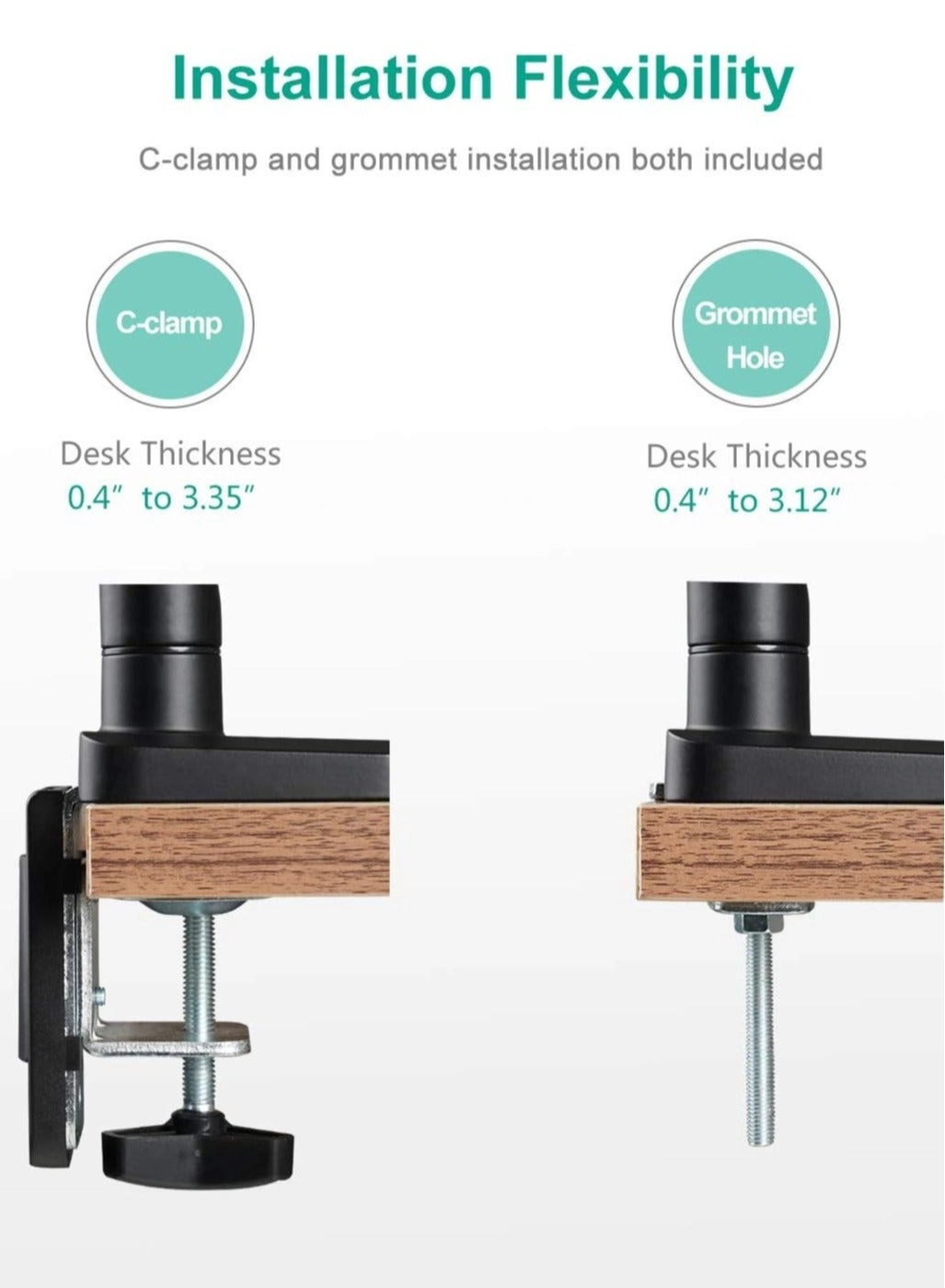 Dual Monitor Desk Mount Stand - 2
