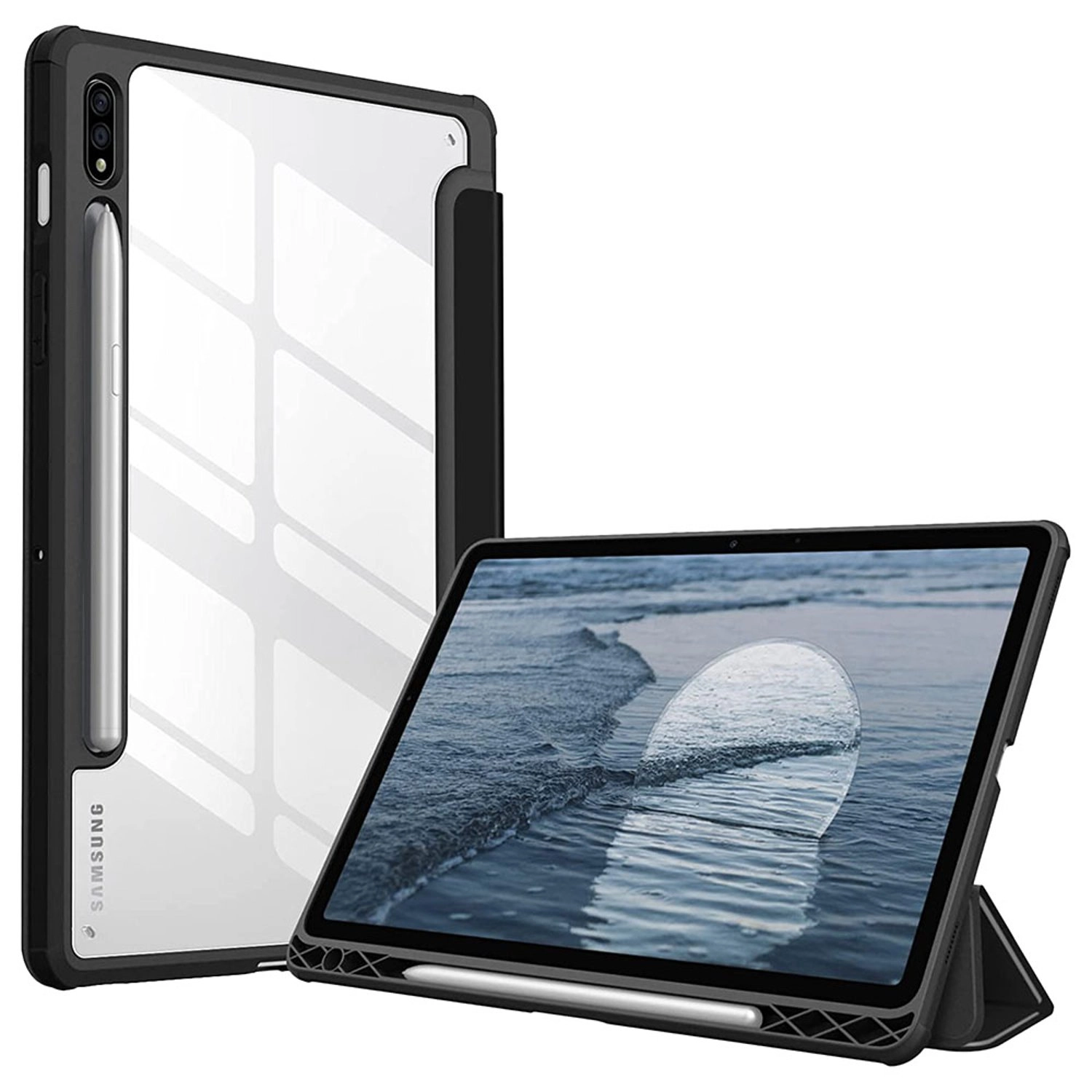 glassology Magnetic Case with Screen Protector for Galaxy Tab S8 11-inch