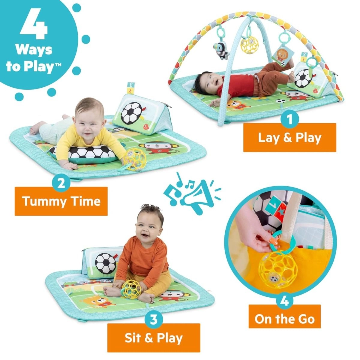 Bright Starts Grip & Kick Oball Activity Gym - 0-12 months