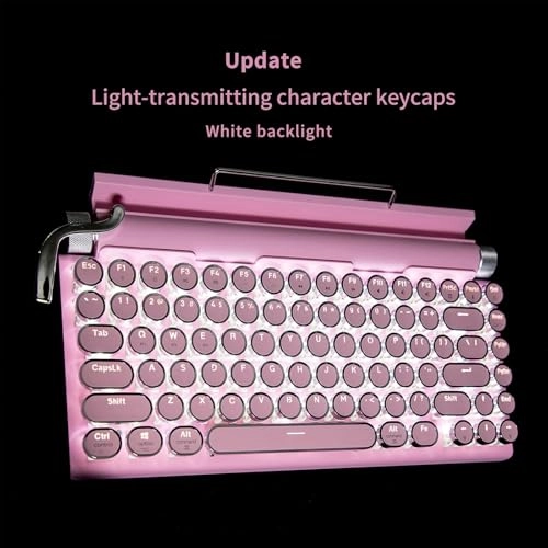 LED Backlit Retro Mechanical Keyboard - Bluetooth