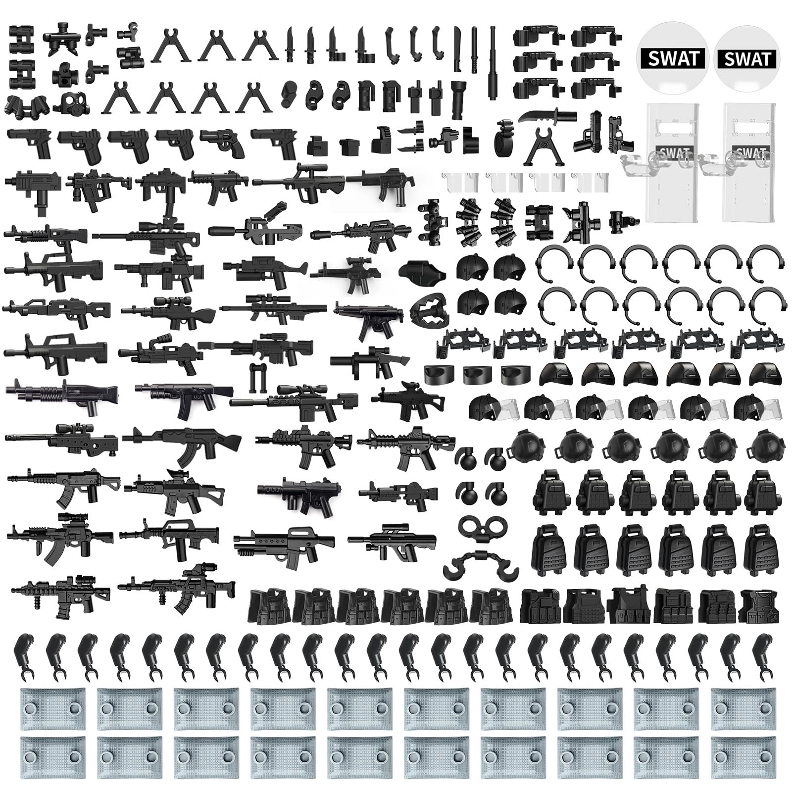 Hayder SWAT Police Weapons Building Toy Set (JM-JS-04) - Compatible with Major Brand Minifigures