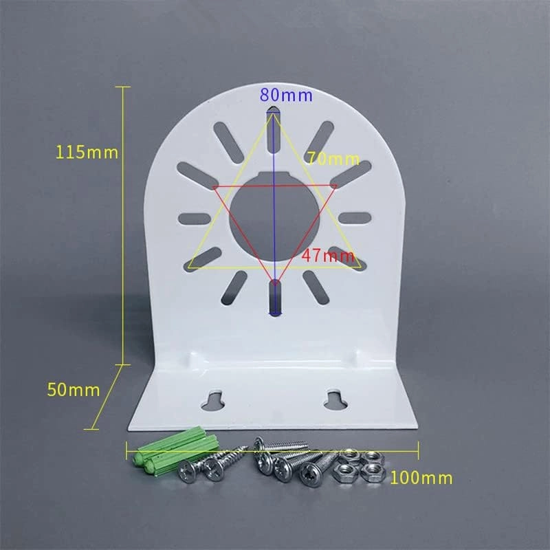 L-Shape Dome CCTV Security Camera Mount Bracket - Right Angle Ceiling Mount 115 x 102 x 50mm