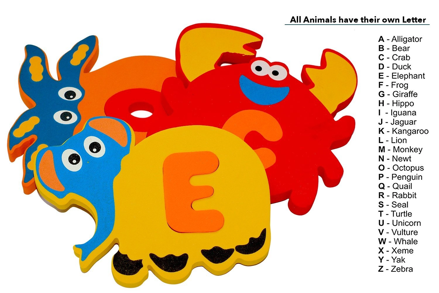 Bath Foam Alphabet Letters - Set of 52 Pcs Toy Organizer Non-Toxic