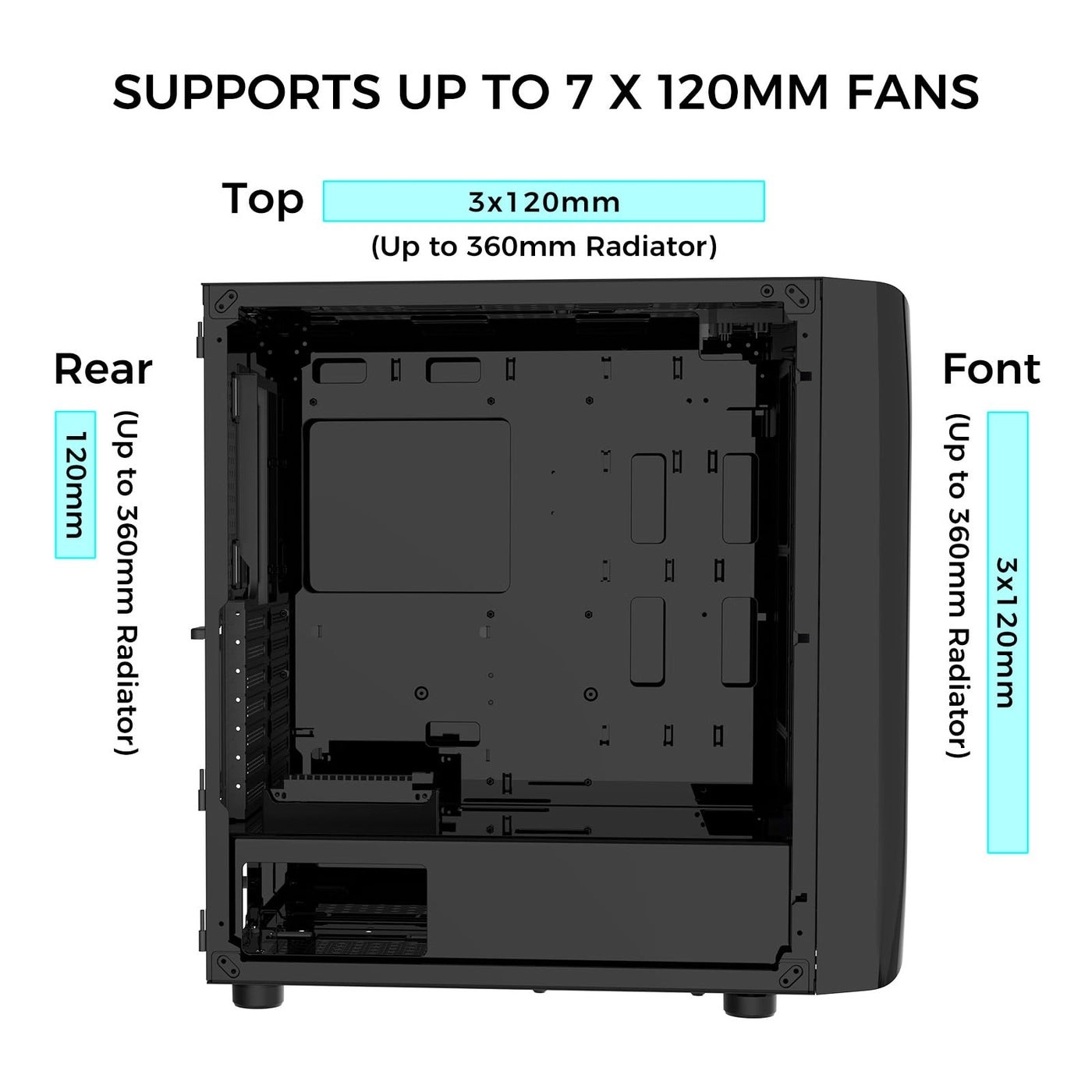 Ai-Pro - Tempered Glass Side Panel E-ATX