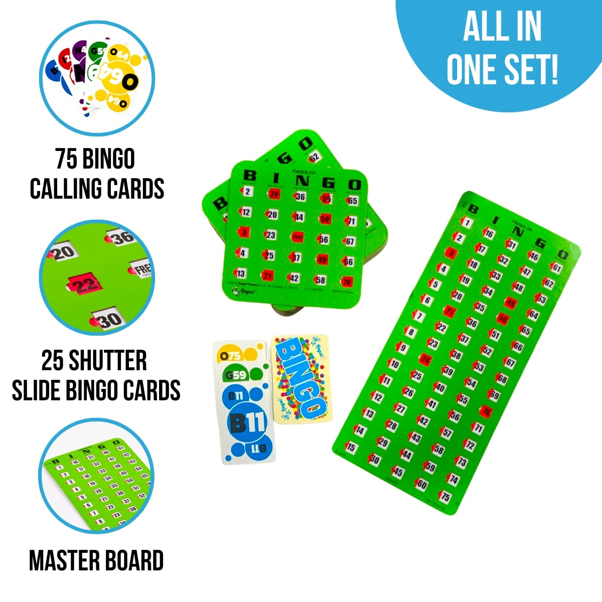 Bulk Bingo Cards - Sliding Windows Reusable Large Print