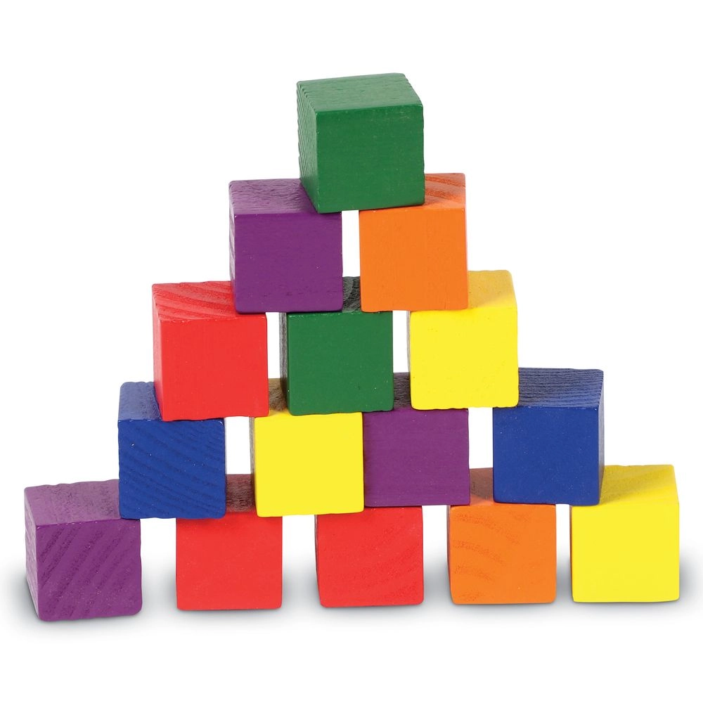 Wooden Colour Cubes - 3+ 102 pieces