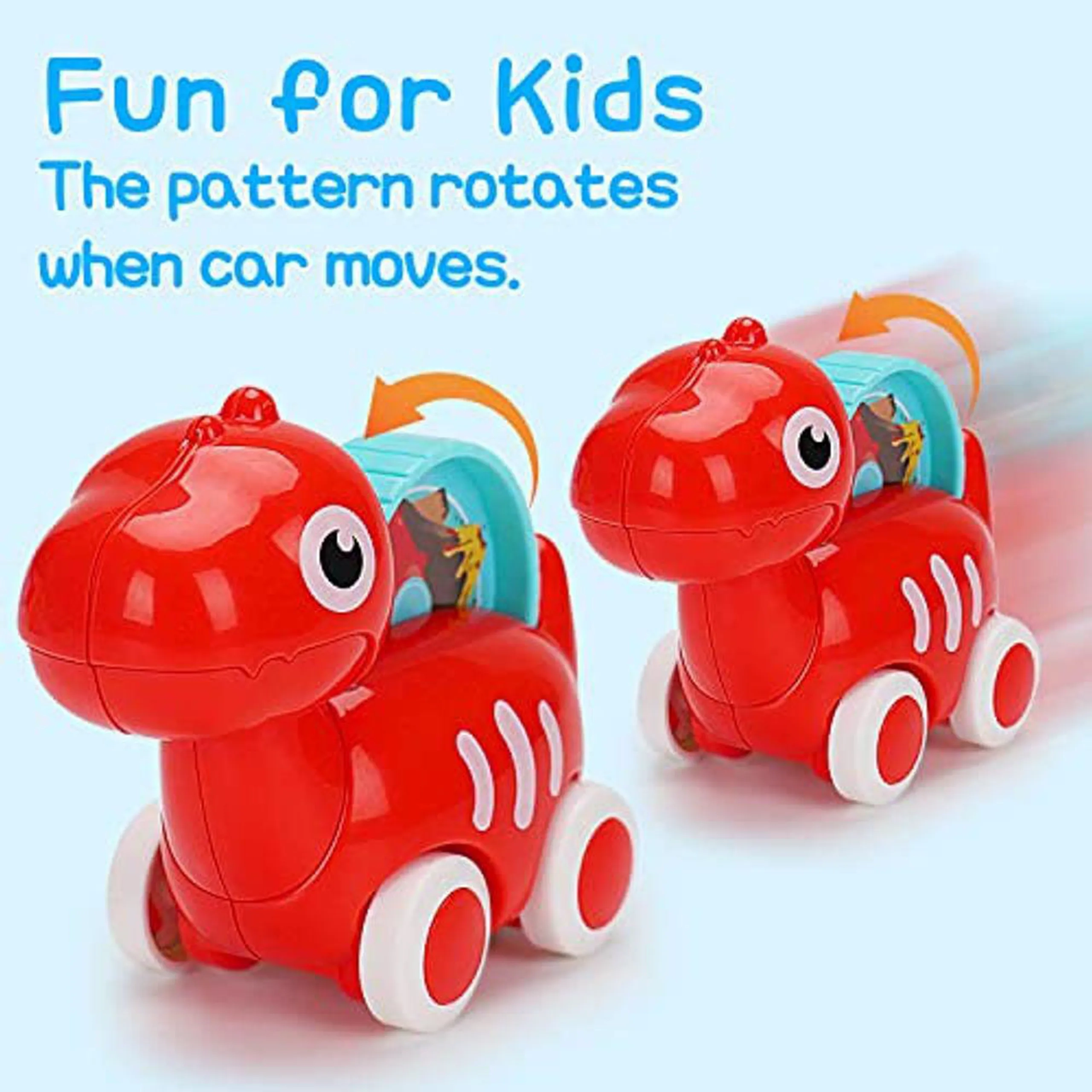 Baby Dinosaur Push and Pull Toy with Wheels