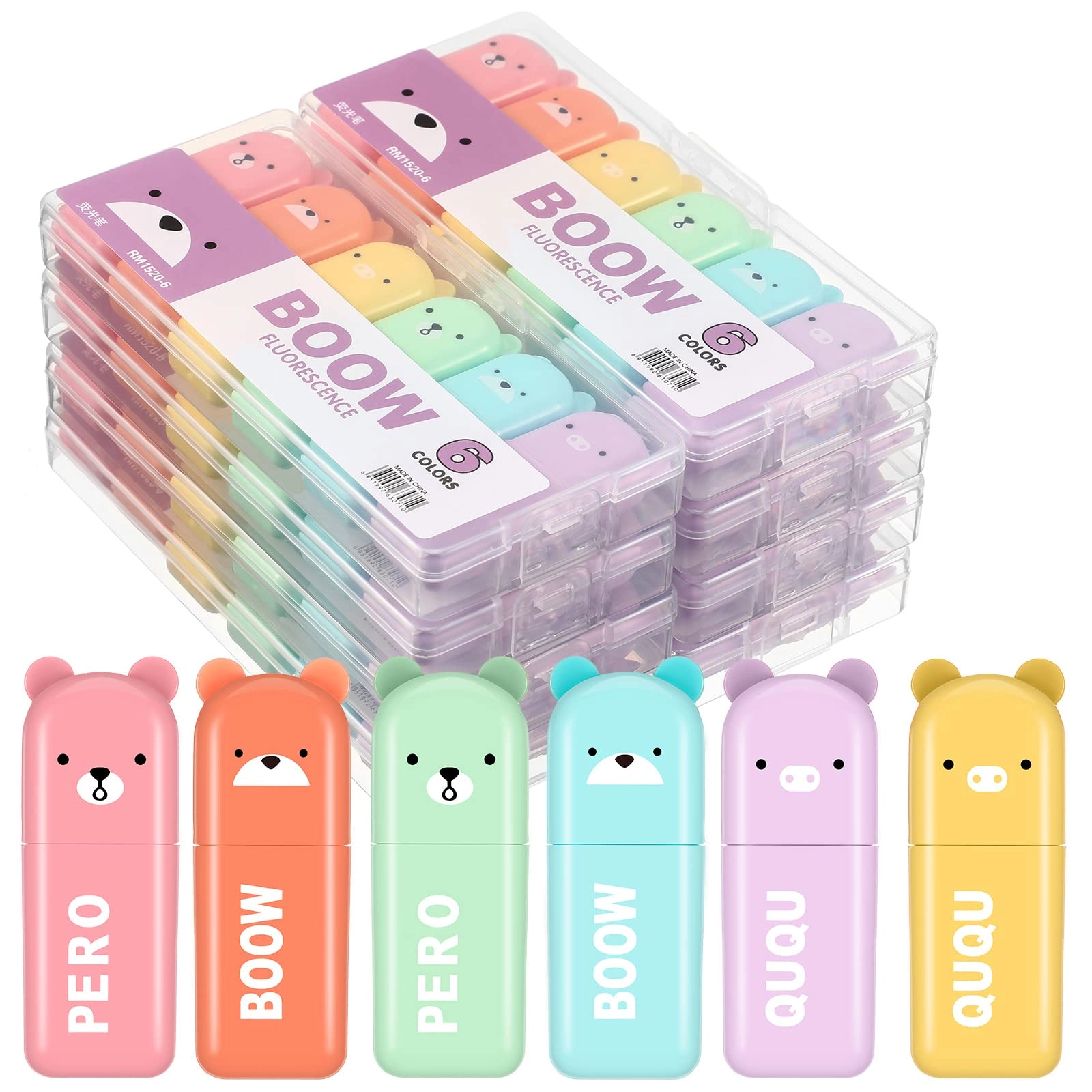 fuutreo Cute Mini Bear Highlighter - Blue Chisel