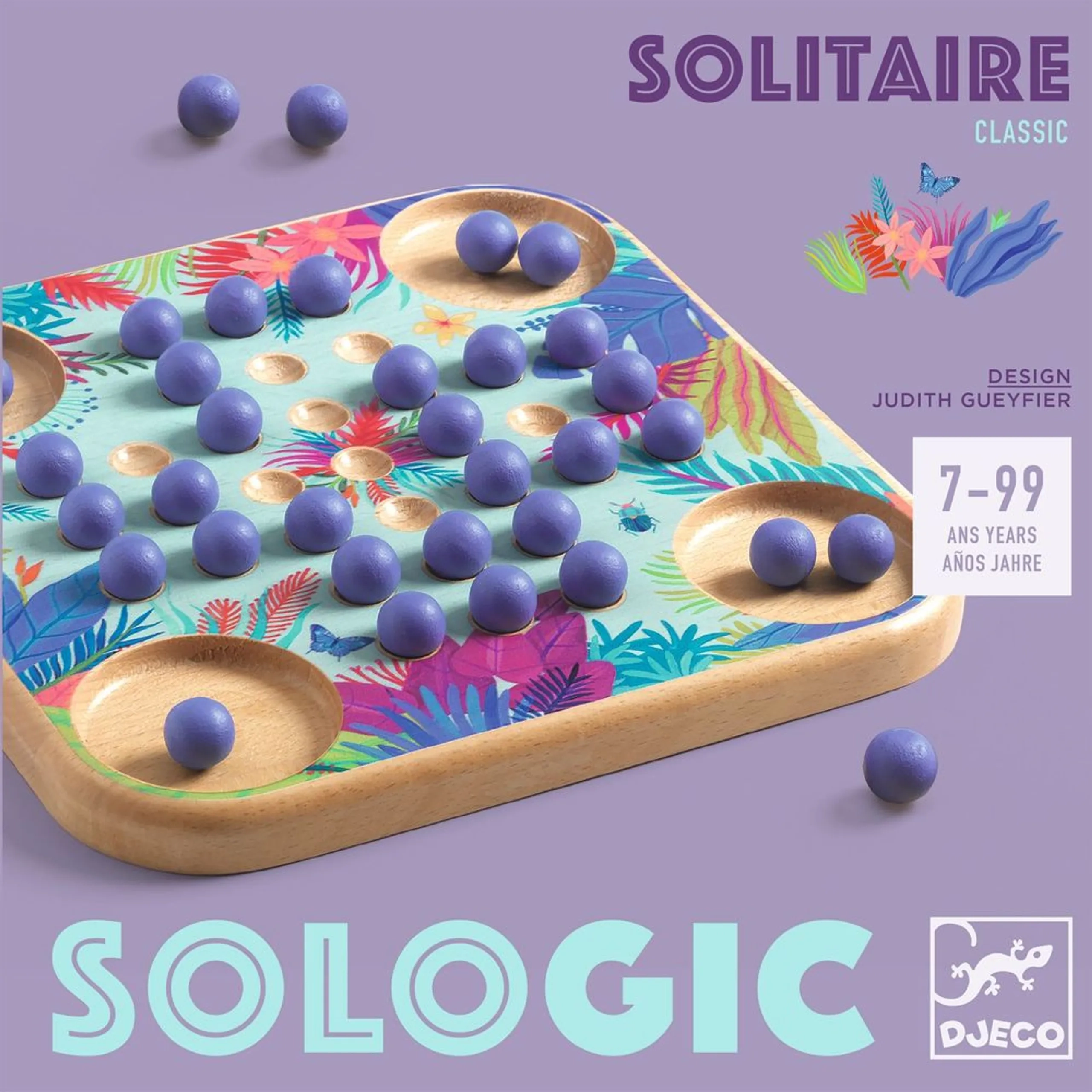 Sologic Solitaire - Wooden Multicolor