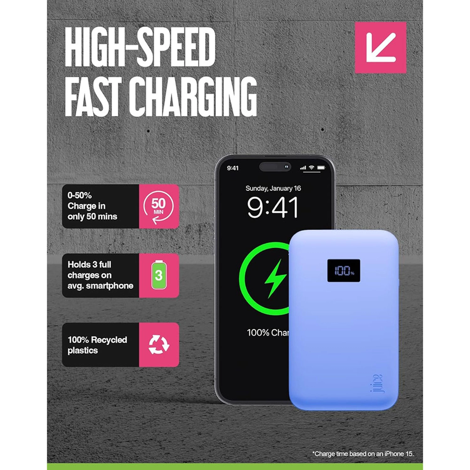 Eco Integrated 3 - 12,000mAh 15W Fast charging