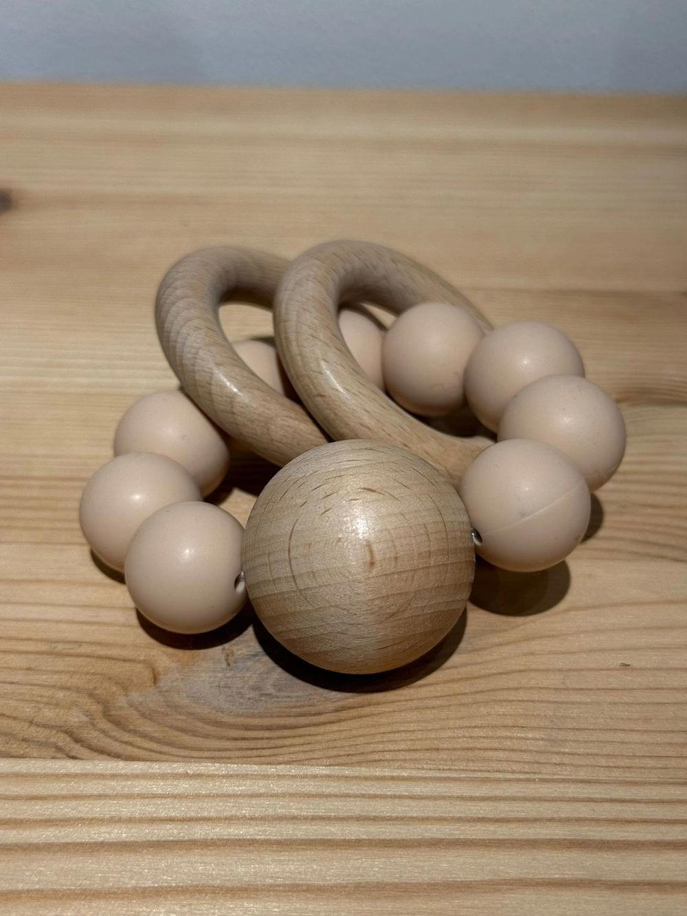 Teething Rattle - Eco Wood Silicone
