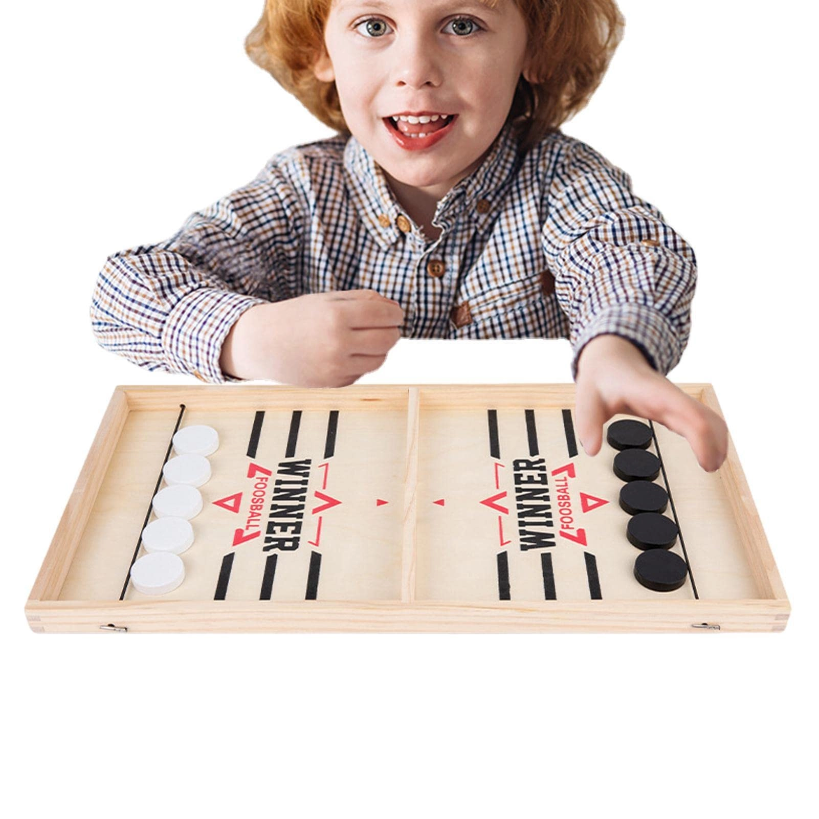 HWLVH Sling Puck Game - 2 in 1 Wooden