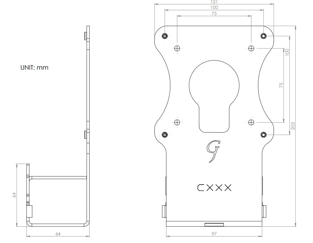 Monitor Arm/Mount VESA Bracket Adapter - Compatible with Samsung Curved 27" 32" T55 S39C Series