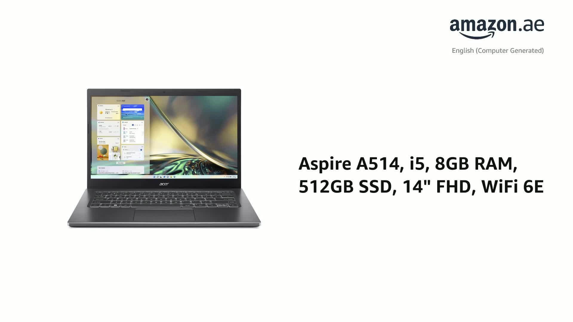 Aspire 5 A514-55-51N3 - 14'' Core i5 8GB DDR4 512GB SSD