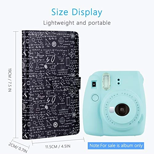 96 Pockets Photo Album - 4.5inchesx7.4inchesx0.6inches Compatible with photos taken by Fujifilm Instax Mini 9 8+ 8 90 70 26 25 7s 50s Camera, Instax Share SP-2 / SP-1 Printer, Polaroid Snap / Snap Touch / PIC-300 Camera / ZIP Printer, Kodak Mini SHOT / Printomatic Camera / Mini / Mini 2 HD Printer, Prynt Pocket Printer