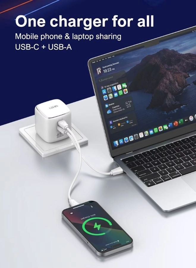 Universal Travel Adapter - US/UK/EU 65W