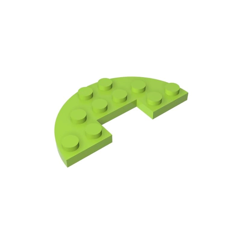 Gobricks Plate Round Half 3 x 6 with 1 x 2 Cutout - 18646194