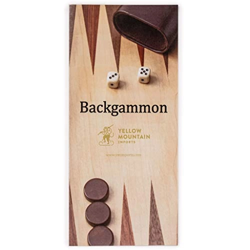 Wood Inlay Backgammon Game Set - Brown Acrylic