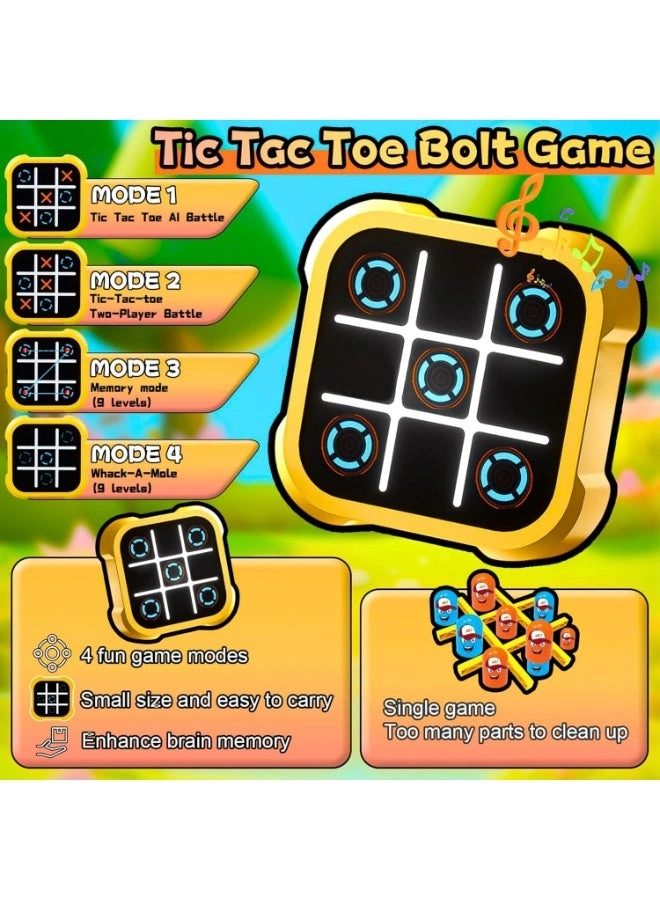 Electronic Tic Tac Toe Bolt Game - 4-in-1 Handheld