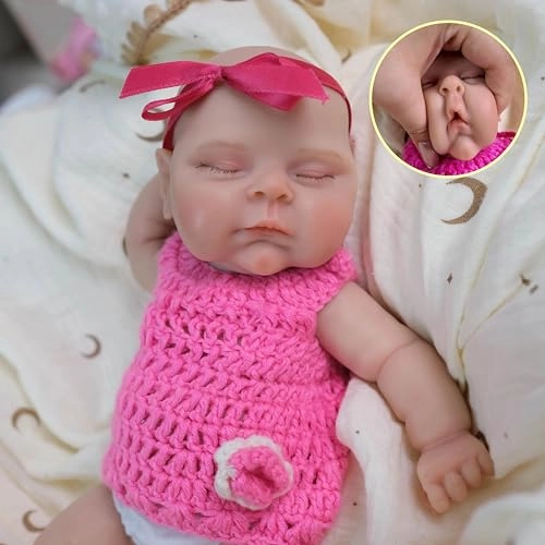 Loulou Awake Reborn Baby Doll - 12 inch Full body silicone Ages 3+