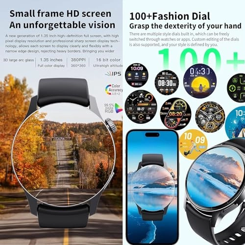 Health and Fitness Smartwatch - 1.35" 360*360 IP67