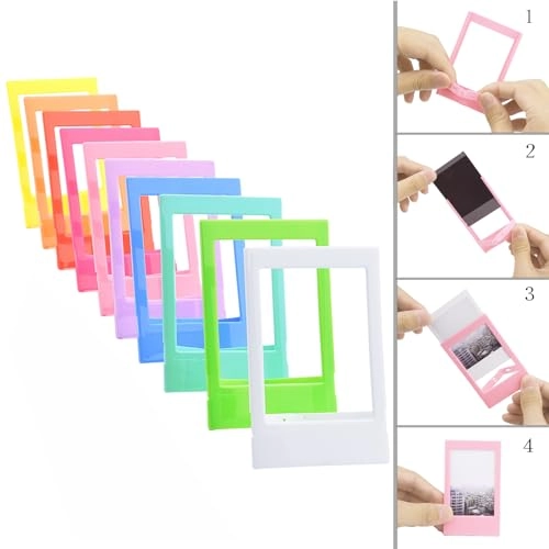 128 Pocket Album + Film Stickers - 120 + Plastic Desk Frame - 10 + Hanging Frame - 20 + Rainbow Camera Strap