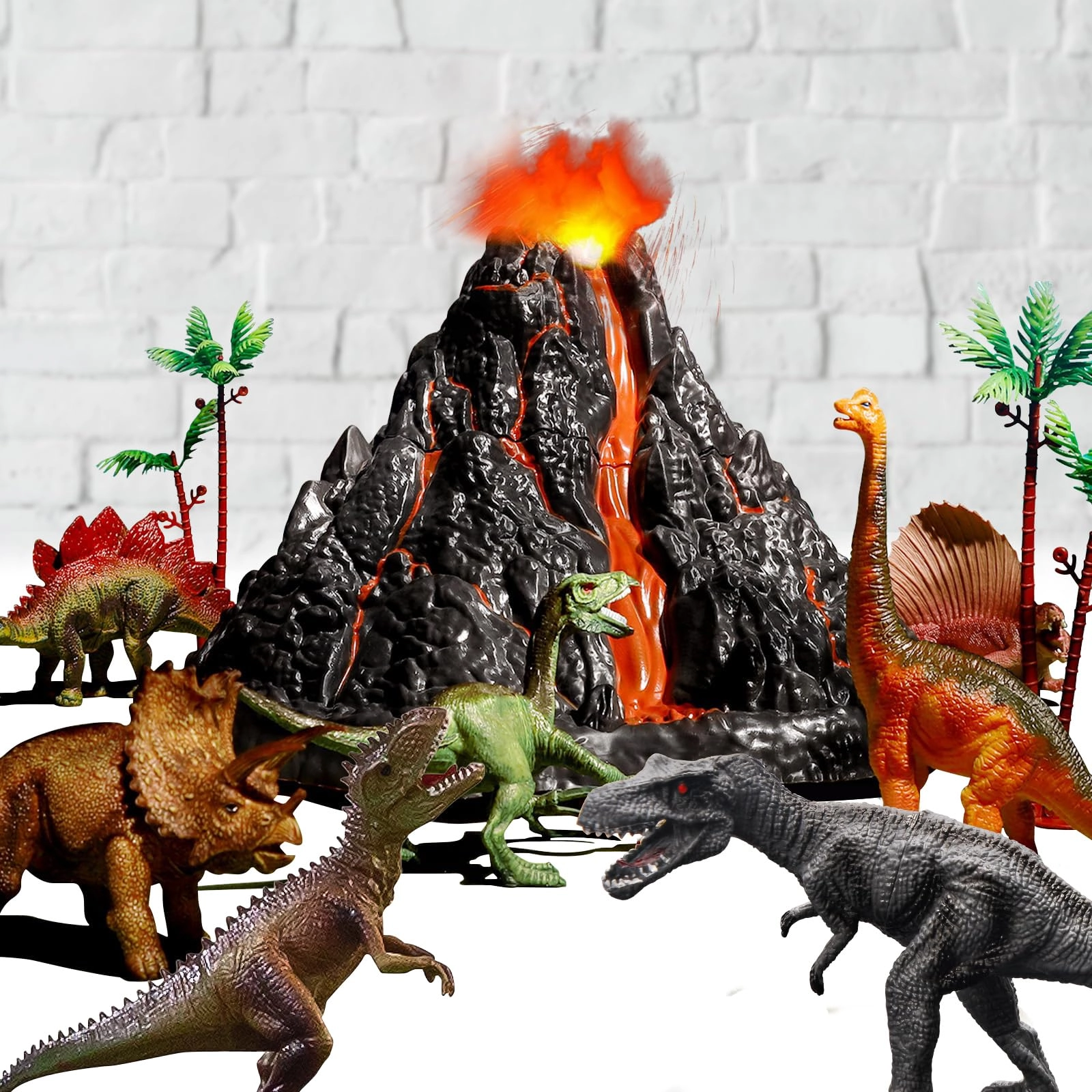 TOYSXYIN TOYS FACTORY Large Volcano Set - 3+ Dinosaur Great Adventure - Dinosaur 9