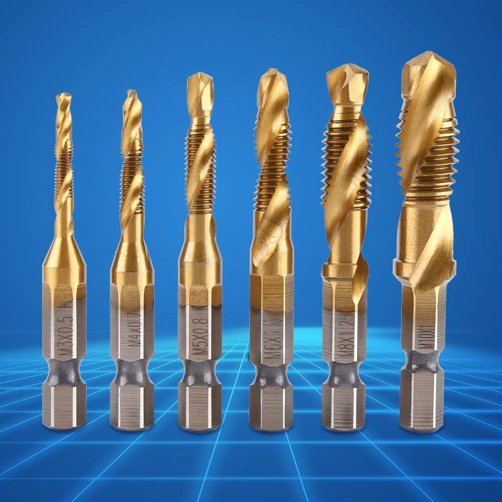 Drill Bit Set - High speed steel(titanium coated ) 6pcs