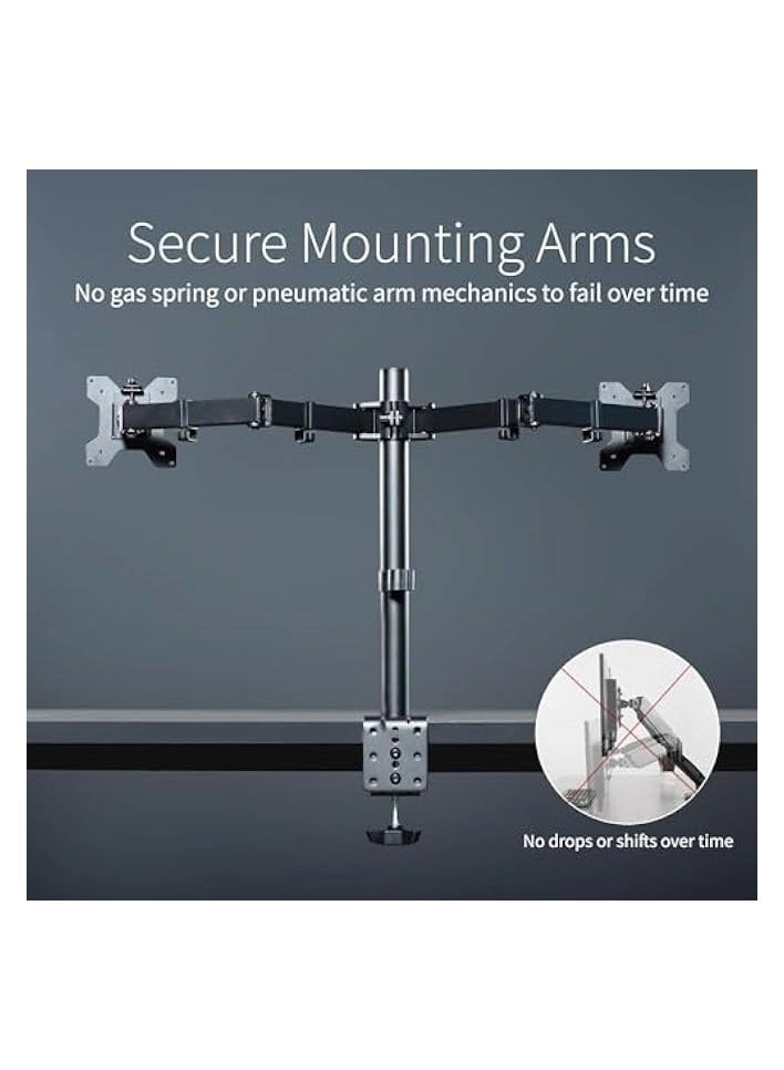Dual Monitor Mount - 2 Monitors 32 inches 75mm or 100mm