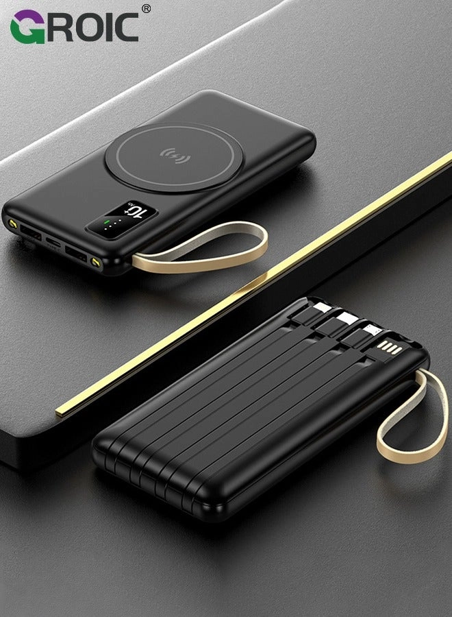 GROIC Wireless Portable Charger - 10000 Watt-hour 22.5W Wireless 6