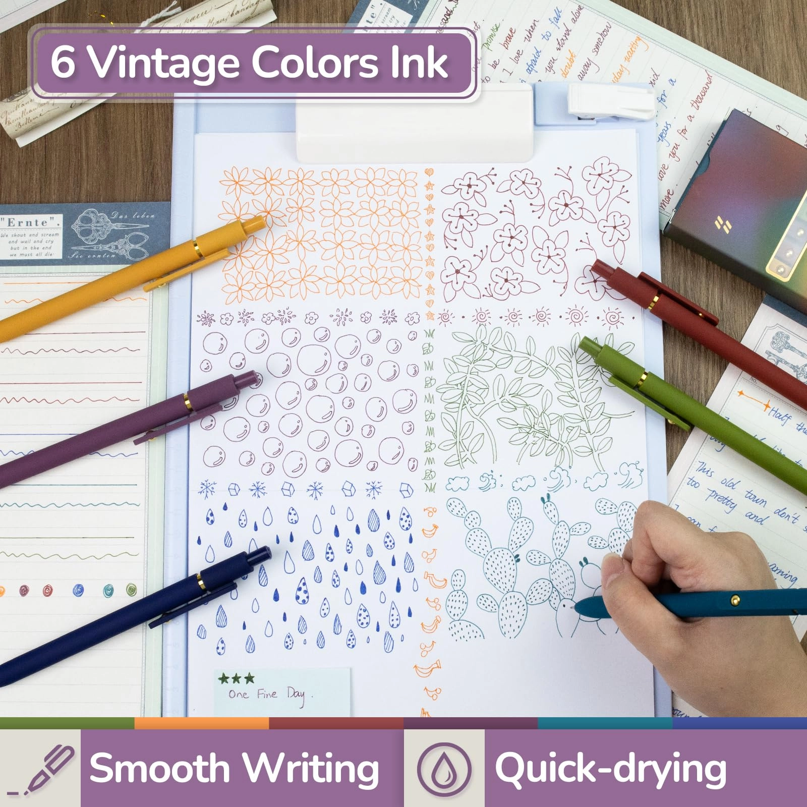 Color Pens - 6 Pcs 0.5mm