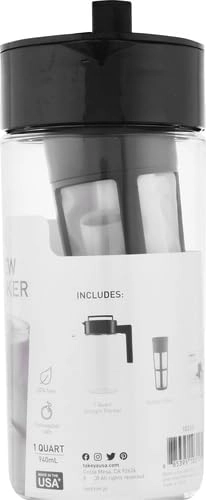 Deluxe Cold Brew - Airtight Lid & Silicone Handle Fine-Mesh Filter