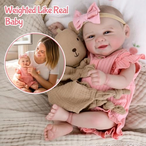 Reborn Baby Doll - 20-Inch Baby Girl Poseable Limbs Kit Ages 3+