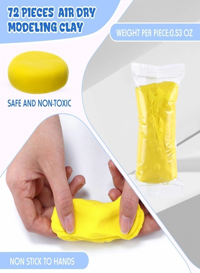 Air Dry Clay - 72 Pcs