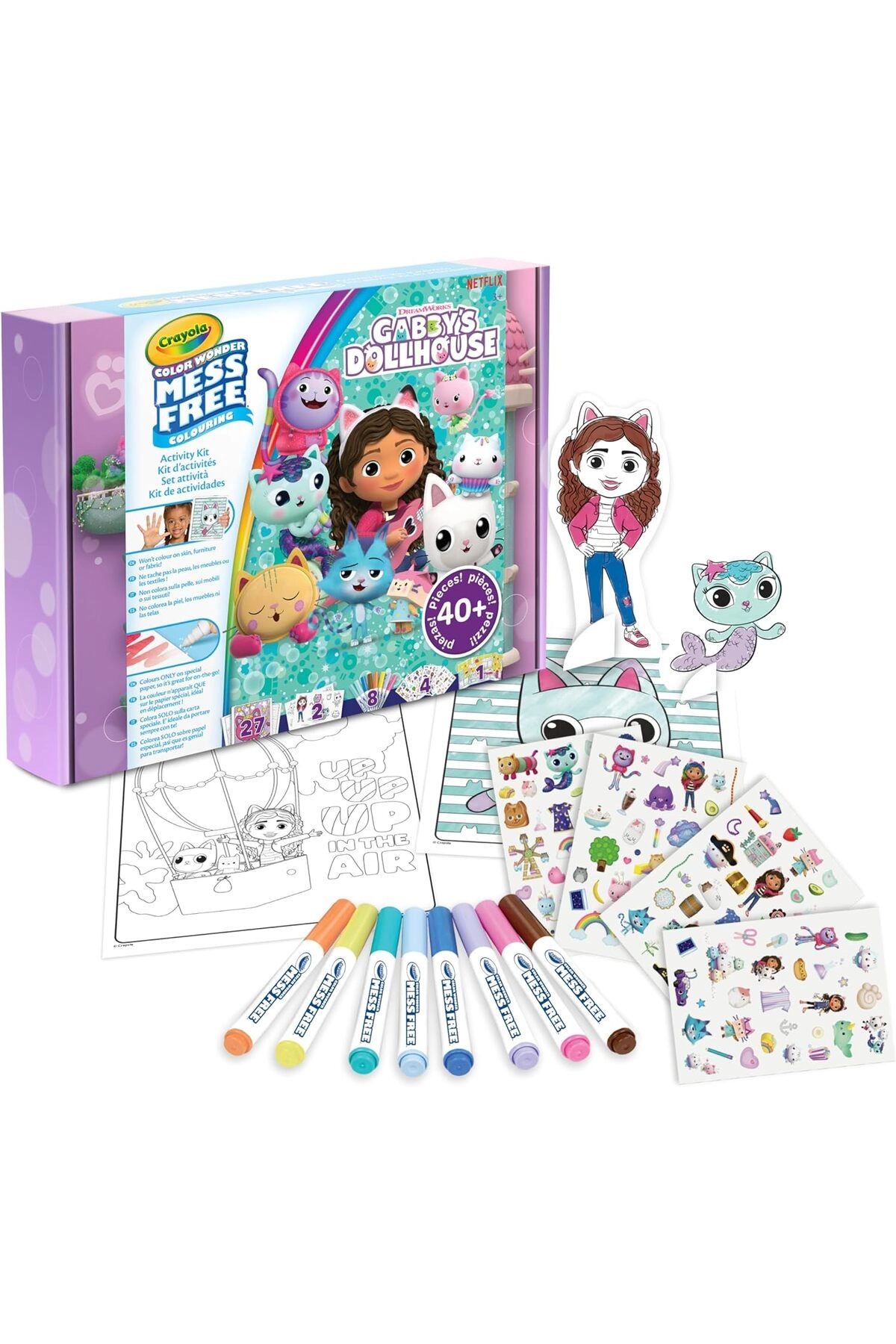 COLOR LAND CHILDRENS TOYS CENTER LLC Color Wonder Activity Set Gabby's Dollhouse - 1 Piece 8 Color Wonder mess free markers