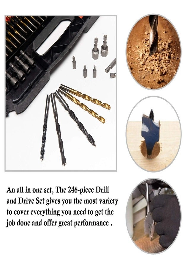 Drill Bit Set - Titanium HSS 246 PCS