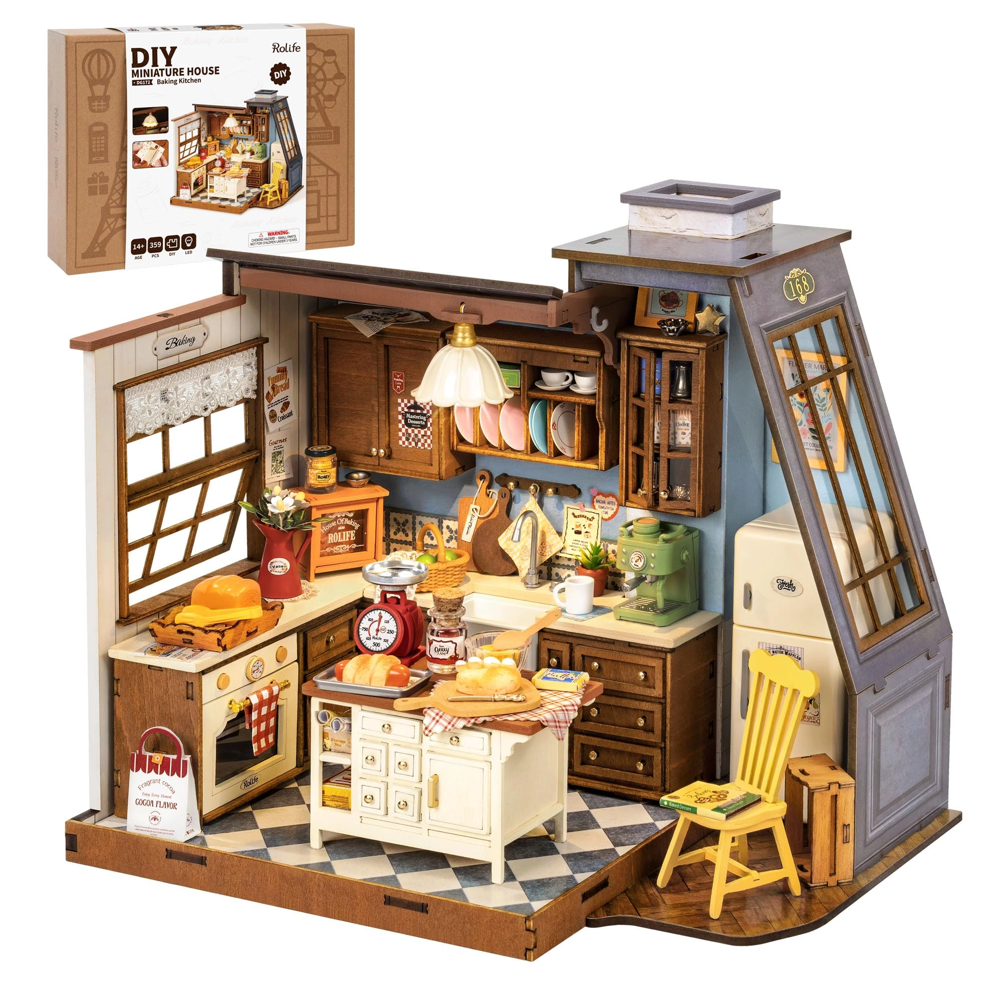 DIY Miniature Dollhouse Kit - Halloween/Christmas 1:20