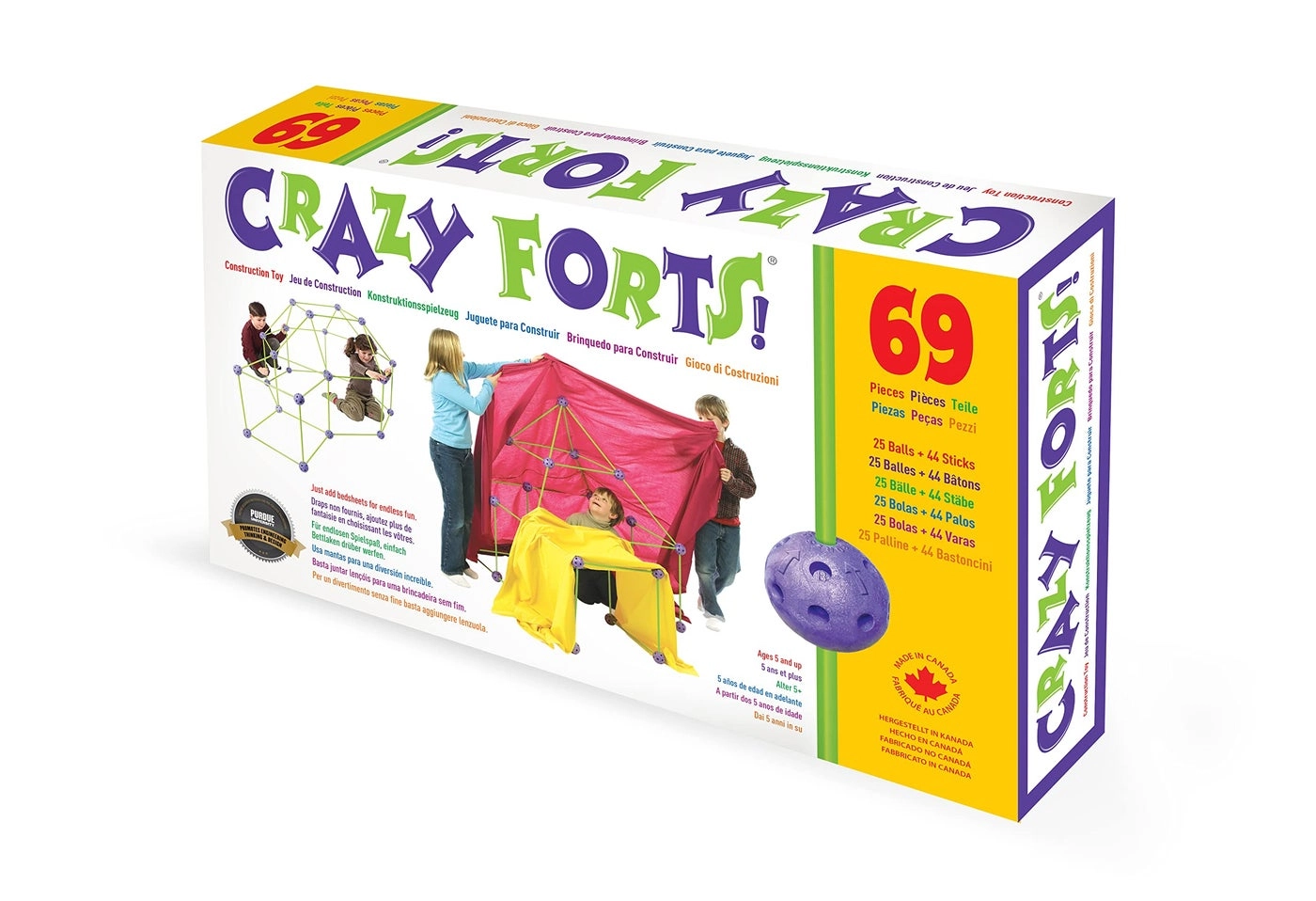 Crazy Forts Buildable Play Fort Playset - Indoor/Outdoor STEM