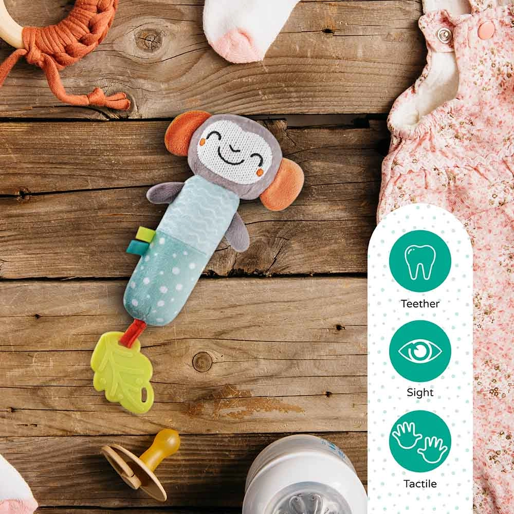 Soft Rattle Plush Toy - 3 to 24 Months fabric