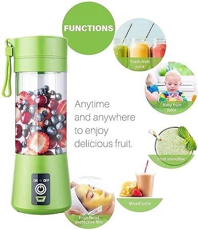 USB Juice Maker Blender - 4 Blades Rechargeable