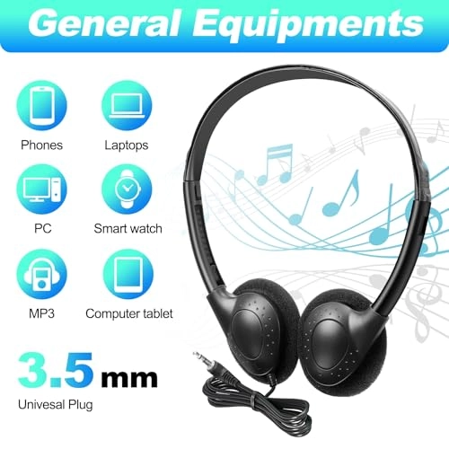 100 Pack School Headphones - Wired Headphone