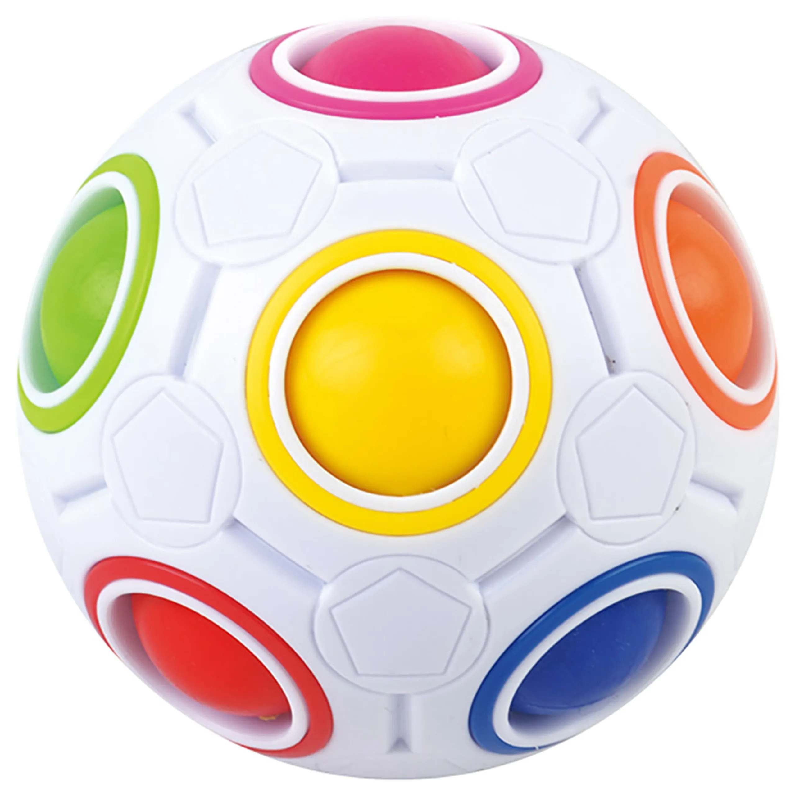 Power Joy Sensory Toy Squishy Rainbow Ball - 3 +