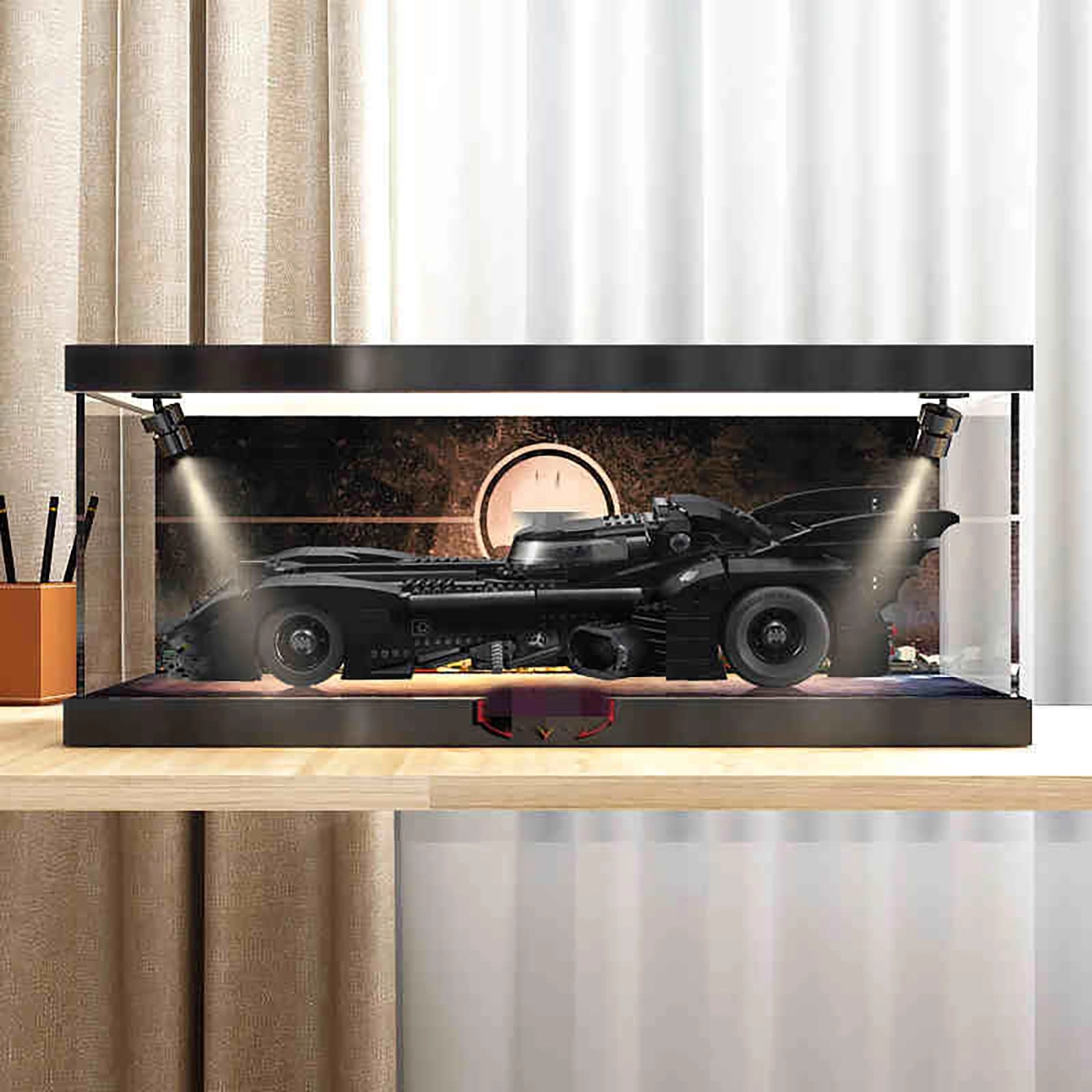 Acrylic Display Case - 42 x 40 x 34 cm Ceiling light + background