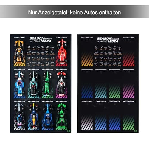 Display Wallboard for Lego Speed Champions Ultimate Formula 1 Collector's Pack - Wall Mount 50 x 3.5 x 80 cm