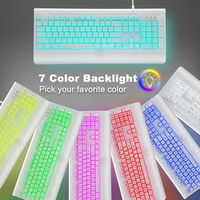 Large Print Backlit Keyboard - QWERTY Wired/Wireless