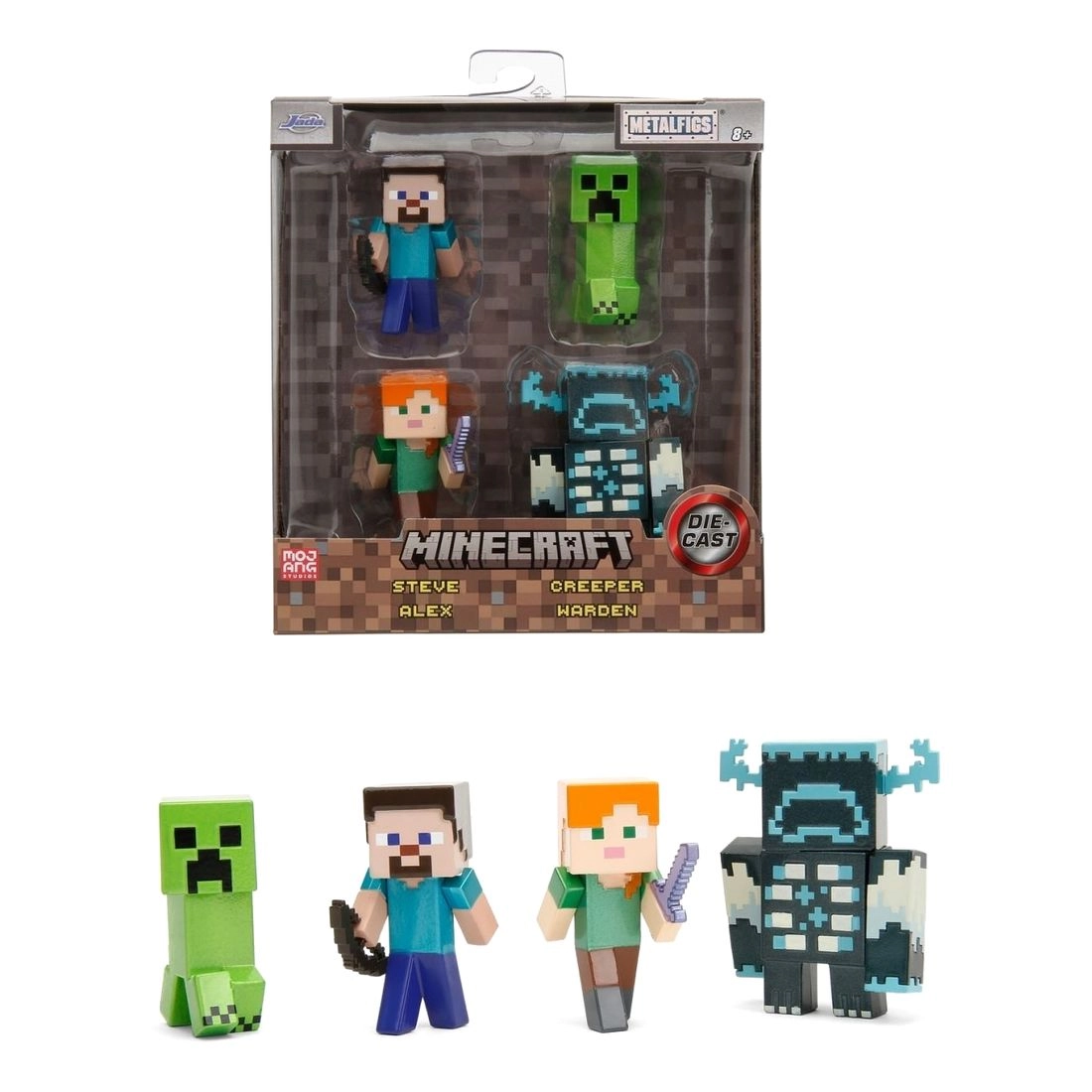 Jada Toys Metalfigs Minecraft - 2.5-Inch Figures (253262001) 4 pcs