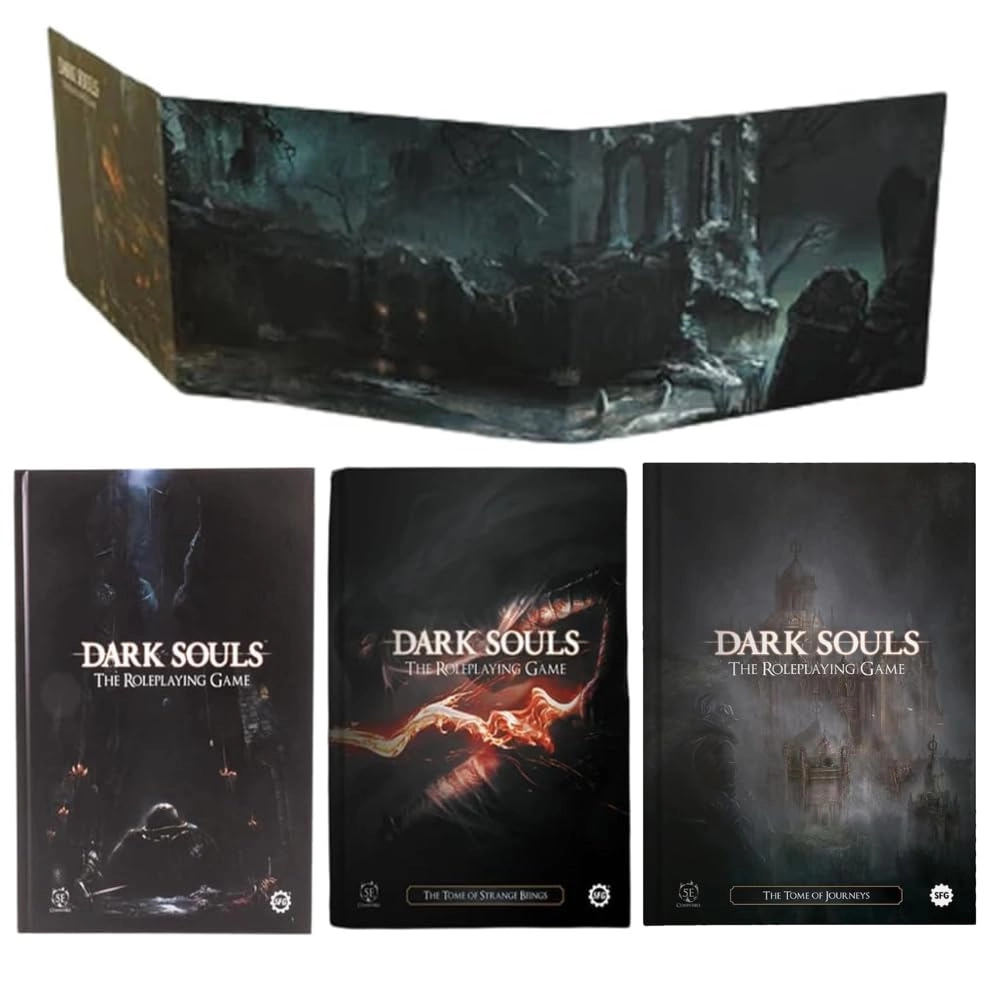 Dark Souls RPG Core Book + Tome of Strange Beings + Tome of Journeys + GM Screen