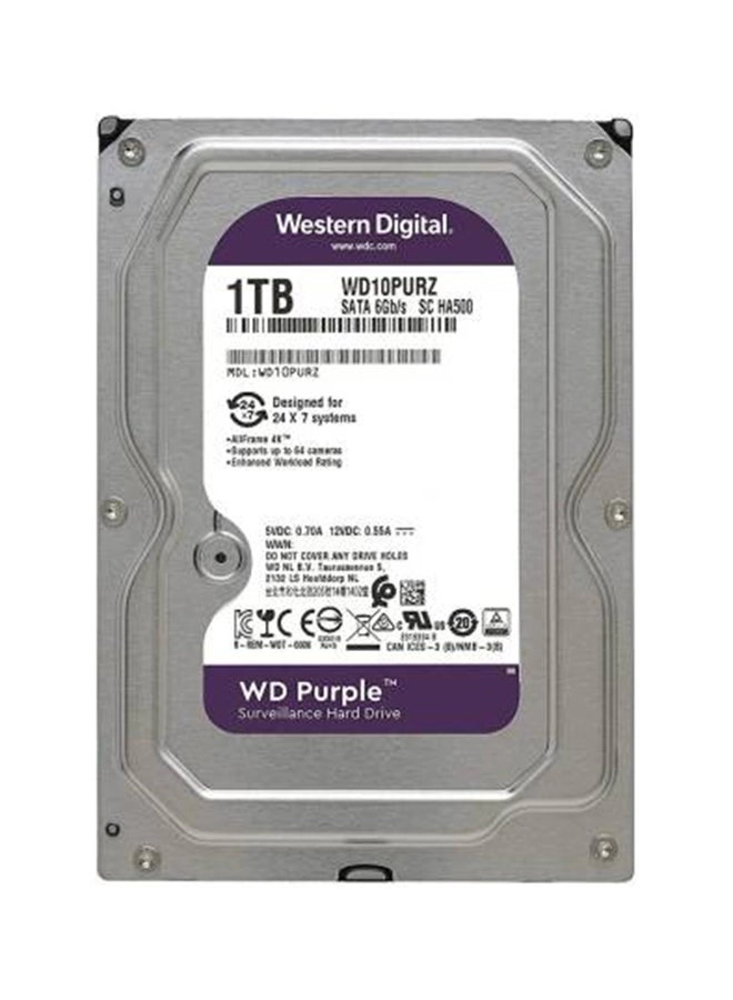 Purple Surveillance 3.5" 5400rpm 64MB SATA 6Gb/s (WD10PURZ) - 1 TB