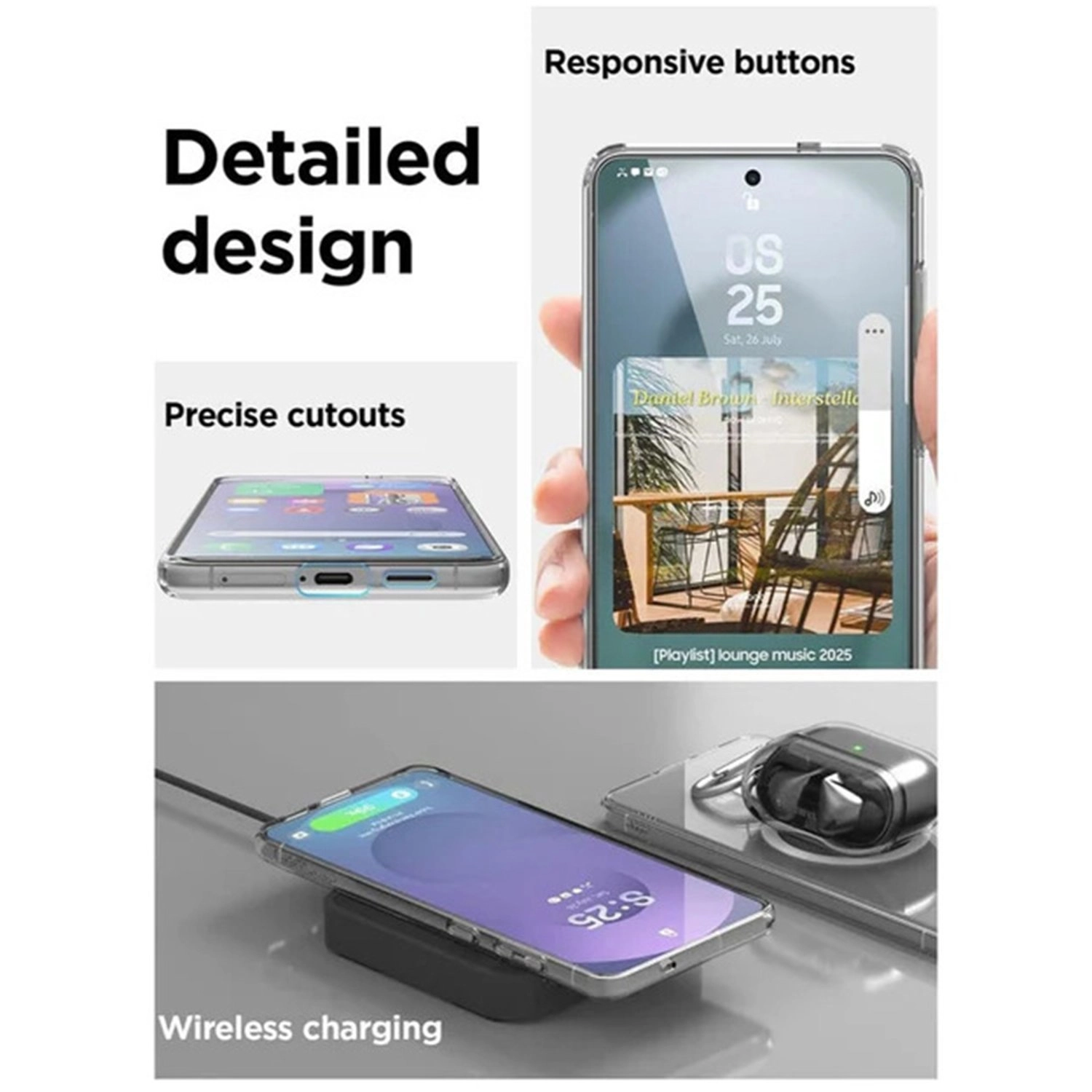 MSAMS25E Clear Case with MagSafe for Samsung Galaxy S25 Edge